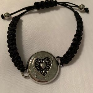 Gingersnap Silver Tone and Black Bracelet